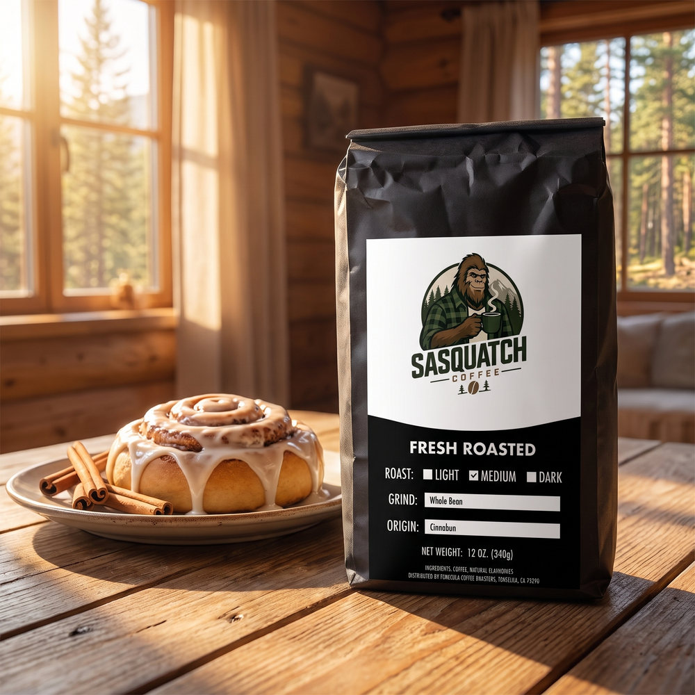 Cabin Morning · Cinnamon Roll — Sasquatch Coffee