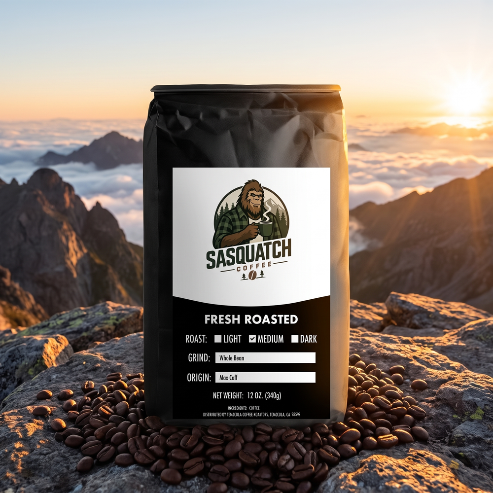 Peak Surge · Max Caffeine Blend — Sasquatch Coffee