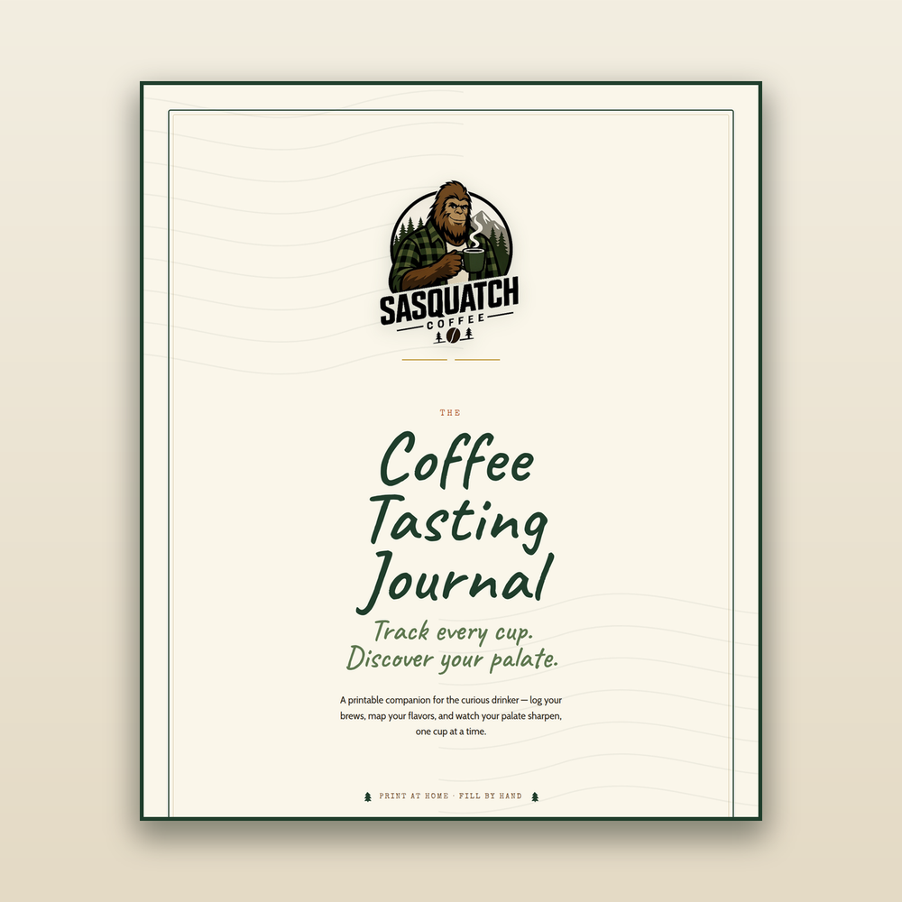 Coffee Tasting Journal by Sasquatch Coffee — cover